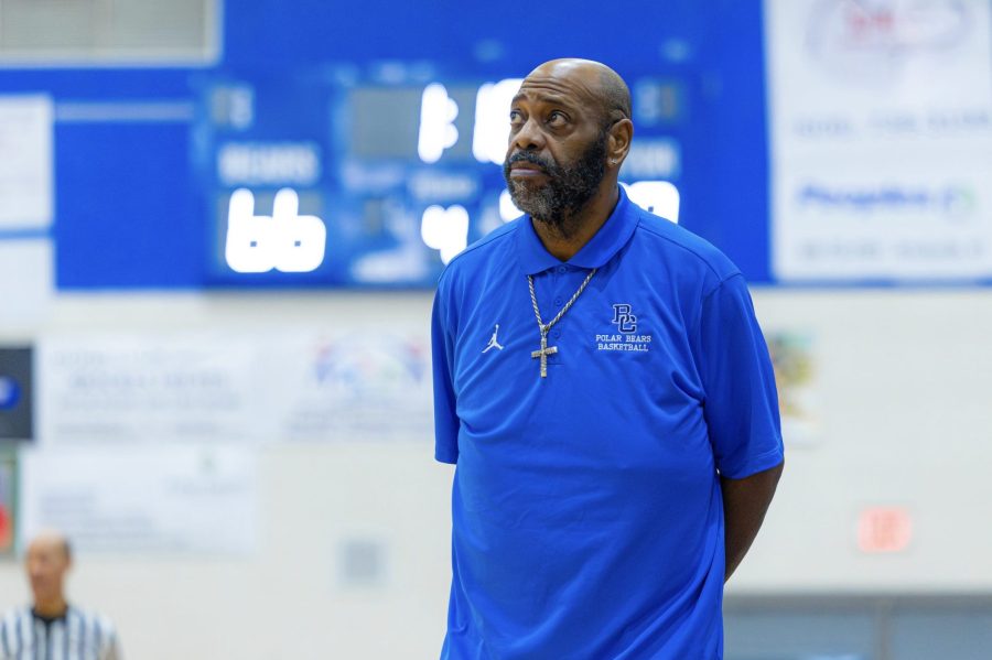 Terry King coaching the Polar Bears against Robertson County in the All "A" Classic on Jan. 9, 2026 at Bracken County.